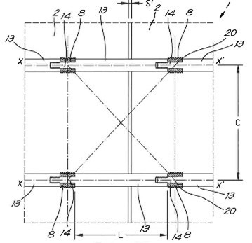 Figure 2 : la position fixe des éléments d’ancrage les uns par rapport aux autres améliore la stabilité de la paroi